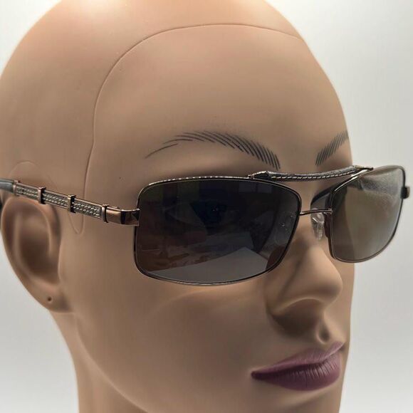 NOS Vintage Y2K Designer Men\'s Sunglasses Cole Haan | Leather Wrapped Double Bar main image 11